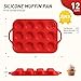 2 Packs 12 Cups Silicone Muffin Pan for Baking with Metal Reinforced Frame Regular Size Cupcake Pan Tray Egg Bites Silicone Cookie Molds Muffin Tin Tart Pans Sheet Set for Oven Dishwasher Safe