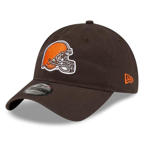 New Era Mens Brown Cleveland Browns Core Classic Primary 9TWENTY Adjustable Hat