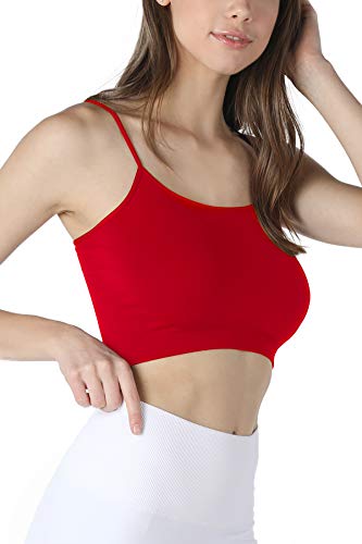 Image of NIKIBIKI Women Seamless Classic Crop Top Bralette, Made in U.S.A, One Size