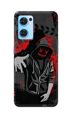 Image of Printed Hard Back Cover for Oppo Reno7 5G | Oppo Reno 7 5G Back Cover (Hoodie Rapper) -190724(EA)