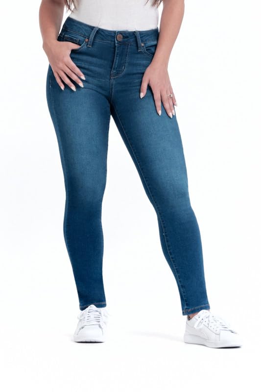 1822 Denim Petite Butter Collection - Stretch-Infused Classic Mid-Rise Ankle Skinny Jeans in Radley2