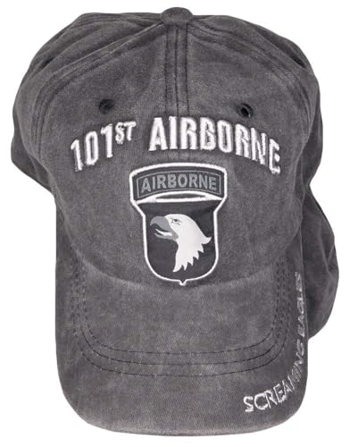 US Army 101st Airborne Screaming Eagle Grey Embroidered Hat miniatura 2