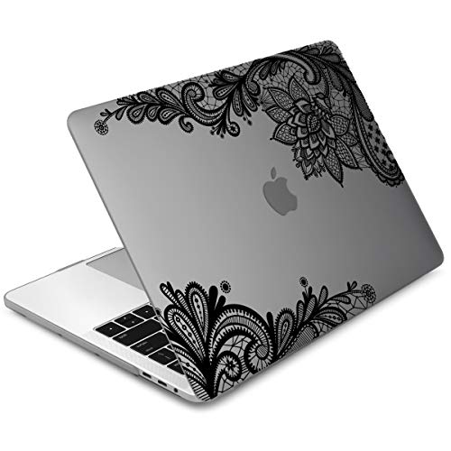 Dongke New MacBook Pro 13 2016 Case,Stylish Lace Design for Lady Frosted Sleeve Cover for Apple MacBook Pro 13 inch with/without Multi-Touch Bar (Model:A1706/A1708,Release Oct 2016) (Grey)