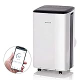 Honeywell Smart WiFi Portable Air Conditioner & Dehumidifier with Alexa Voice Control, Cools Rooms Up to 450 Sq. Ft, Includes Drain Pan & Insulation Tape, HF0CESVWK6