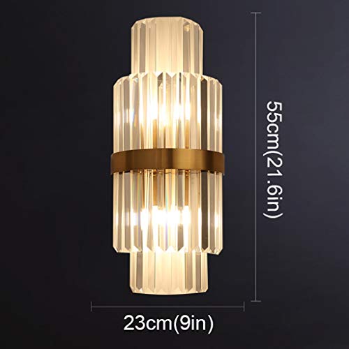 Lámpara de pared interior con tira de cristal de estilo moderno 3