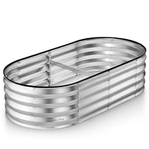 Galvanized Raised Garden Beds Outdoor 421 ft Planter Raised Beds for Gardening Vegetables Flowers Large Metal Garden Box Silver Patented Tool Free Design