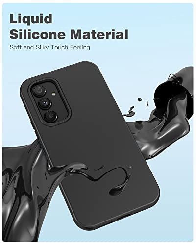 Fntcase For Samsung Galaxy A54 5G Case: Shockproof Protective Silicone Phone Cases - Slim Full Protection Cell Phones Cover With Screen Protector - Dual Layer Rugged Cell Covers Black #TOP4