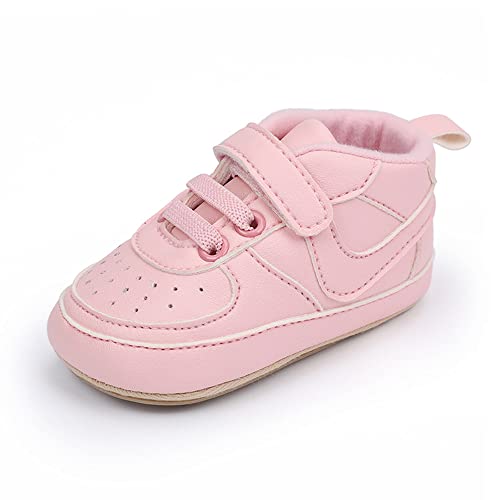 Image of Clowora Unsex Baby Shoes Boys Girls Infant Sneakers Non-Slip Soft Rubber Sole Toddler Crib First Walker Lightweight Shoes
