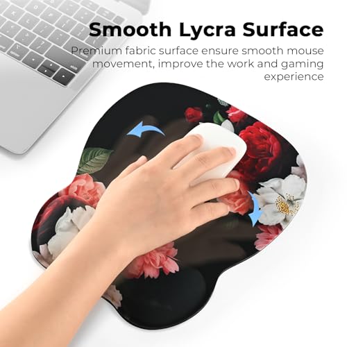 EooCoo Ergonomic Mouse Pad with Wrist Support, Mousepad with Memory Foam Wrist Rest and Non-Slip Base for Computer, Cafe, Home & Office, 9.64 x 8.26 in Office Desk Accessories - Thumbnail 4