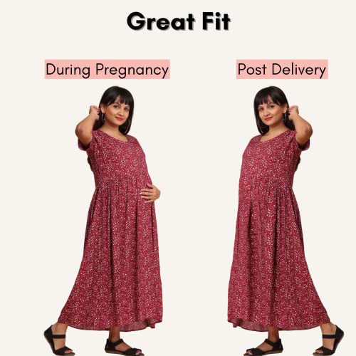 Image of Morph Maternity | Maternity Dresses for Women | Fits During Pregnancy & Post Pregnancy | Back Tie to Adjust