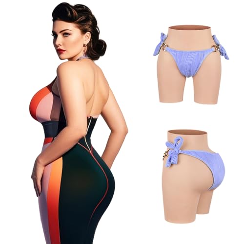 YUMEYA Silicone Buttock Pants Fake Butt Pads Hip Enhancement Panties Male to Female Butt Pads for Crossdresser