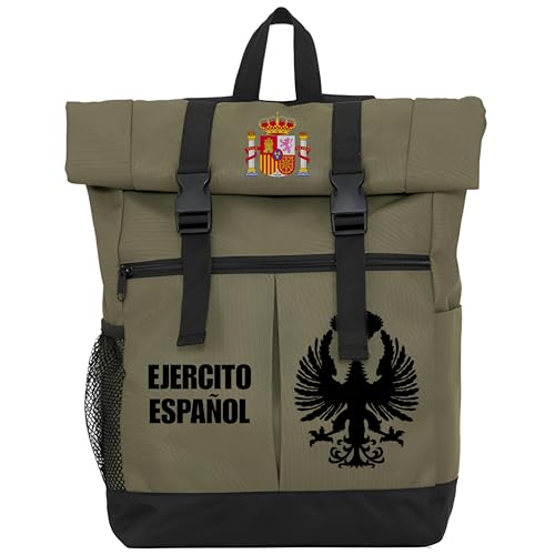 4people Mochila Táctica Ejército Español, Diseño Militar, Verde, para Camping y Actividades al Aire Libre