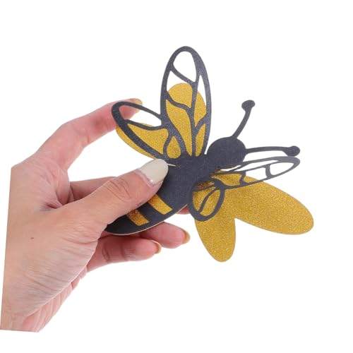 Pegatinas 3D Abejas en Papel Perlado Doble Capa Pack 12 miniatura 4