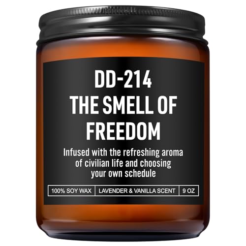 Karply DD214 Candle, Military Retirement Gifts for Men, Women - Retired Navy Veteran, Air...