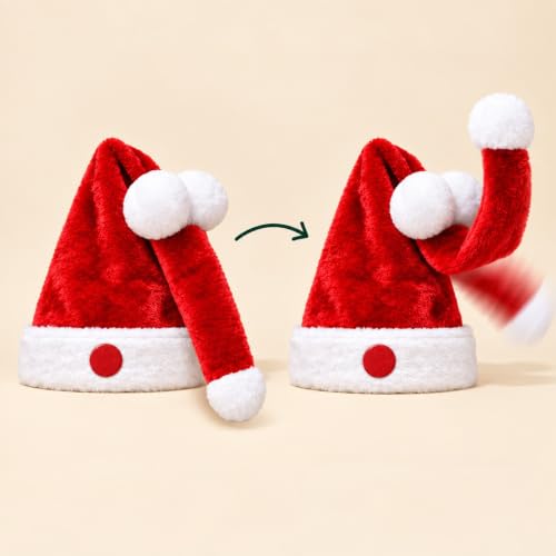 Animated Santa Hat, Moving Christmas Hat with Funny Swinging Design (Red) - image 9
