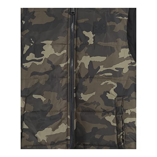 Under Armour Boys 2-In-1 Hooded Vest, Zip-Up, Water Repellent Vest, Baroque Green, Large Us #TOP2
