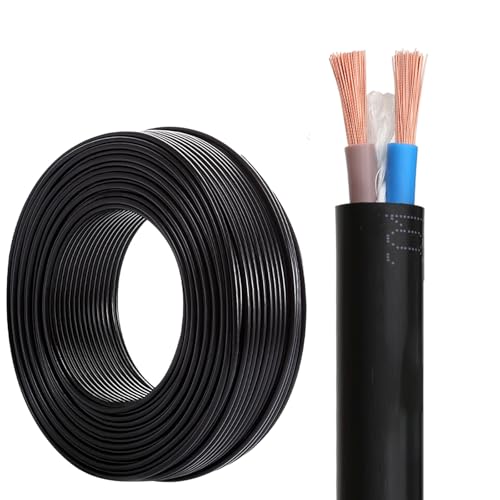 Câble d'alimentation RVV 2 conducteurs 6 mm² de 15ft avec gaine étanche