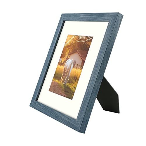 Auear, 8X10 Picture Frames For 5X7 With Mat Or 8X10 Gallery Wall Frame Tabletop Vertical Horizontal Display (Blue, 1-Pack) #TOP4