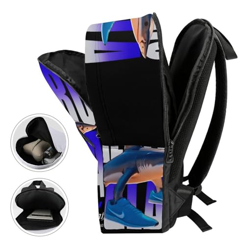 Tralalero-Tralala Merch Backpack Travel Bag for Men & Women Lightweight College Back Pack Black One Size4