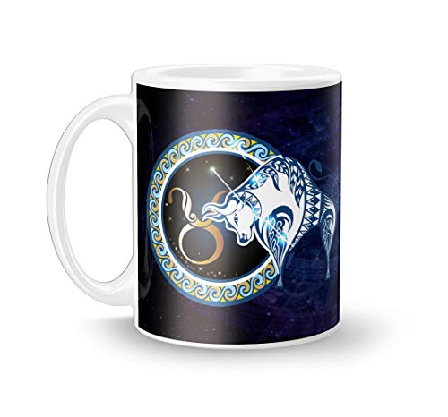 Image of Taurus Zodiac Printed Ceramic White Coffee /Tea Mug.