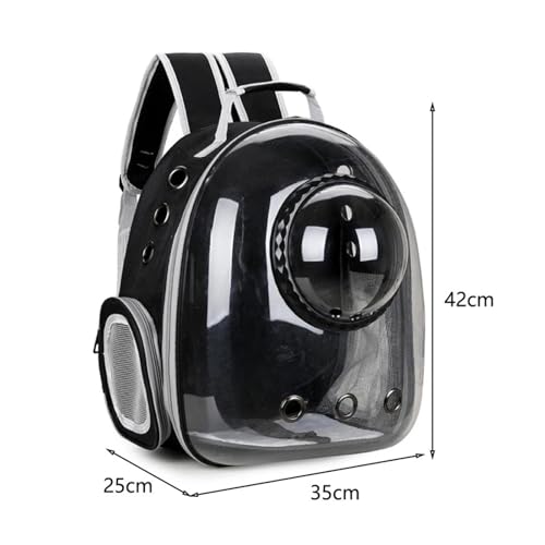 Sac à dos pour chat avec coque transparente et aérations - 4