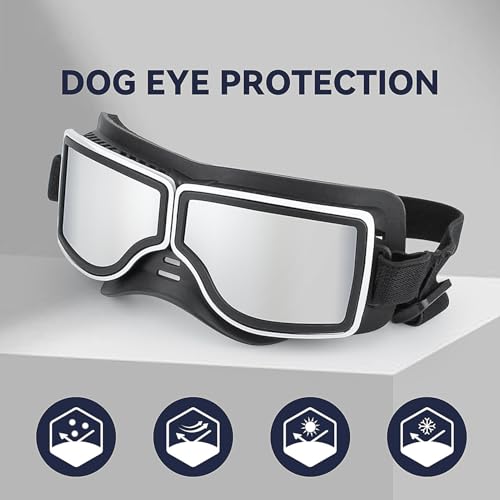 Lunettes de protection pour chien moyen et grand avec sangle réglable - 4