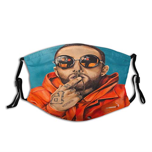 Fashion Cloth Face Cover Men's Women Reusable Ma-c Miller Rapper Singer Theme Mouth Bandanas Protection Covers for Outdoor
