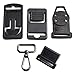 Magnetic Hanging Strap Kit Hanger with Clip for Meter Multimeters, Strong Magnet Hook Attachment for Electrical Testing Meters, Hands Free Work Tool Accessory, 5 Piece Set, Black