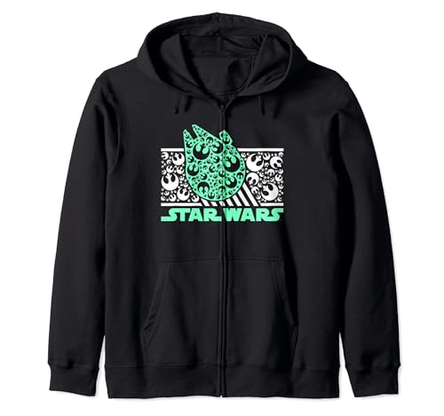 Sweat Star Wars Millennium Falcon veste capuche Rebel Logo noir pour homme