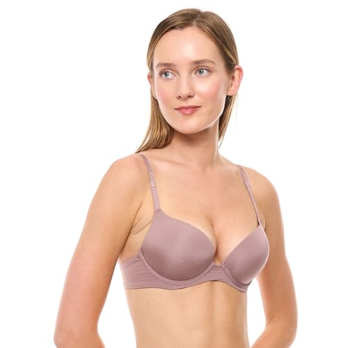 R&B Womens 325-1176LL003-2 2 Pack Solid Push-Up Bras 75B Beige