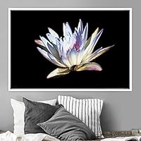 Framed Canvas Wall Art Flora Snapshot Closeup Dark Expressive Farmhouse/Country Floral Multicolor Photography Realism Single - 16x24 inches