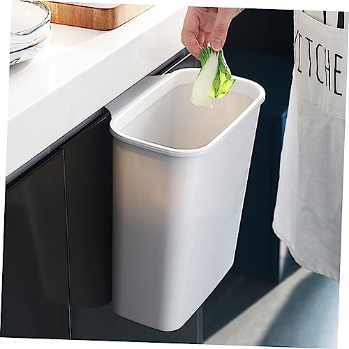 Caneca de basura para puerta de cocina blanca plástica miniatura 7