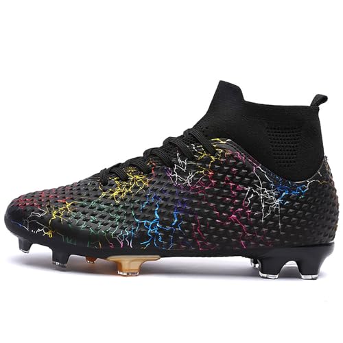 Men's Soccer Shoes High-Top Soccer Cleats Outdoor Breathable Athletic Professional Spikes Youth Boys Football Shoes Unisex2