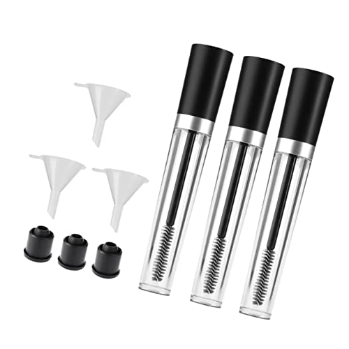 KESYOO 3個 の ボトル ィル可能 容 睫毛用 ュー ボトル 引流漏斗付
