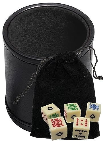 Juego de dados de piel sintética silencioso para evitar ruidos y dados perdidos