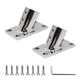 SHENGHUISS Boat Hand Rail Fitting 316SS Marine 60 Degree Rectangular Base for 1'' OD Tube with L Sha