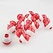 ZZHXSM 20PCS Red and White ABS Plastic Snap-on Fishing Floats Bobber 25mm/1in