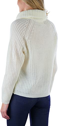 Image of ToBeInStyle Women's Classic Knit Fold Over Turtleneck Pullover