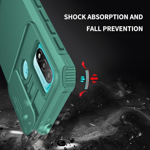 Coque Moto E20 E30 E40 avec cache caméra coulissant et béquille de visionnage intégrée