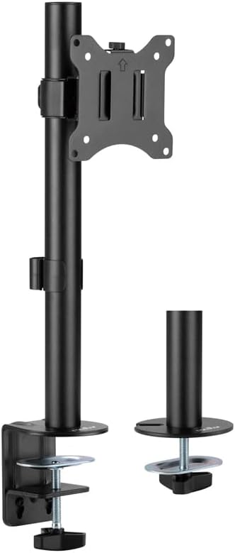 Rocstor Y10N004-B1 Ergoreach Ep3 Single Monitor Pole Mount C-clamp & Grommet - Supports Up To 34