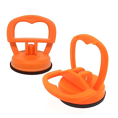 ZKFAR 2 PCS Car Dent Maintenance Tool, Used for Car dent, Glass, Screen, Tile Integrated Ceiling Suction Device, Multifunctional Strength Suction Cup (Orange)
