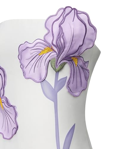 Image of JW PEI Women's 3D Floral Applique Strapless Mini Dress