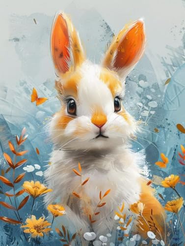 Kit Complet Diamond Painting Fleur et Animal pour Décoration Intérieure 5D