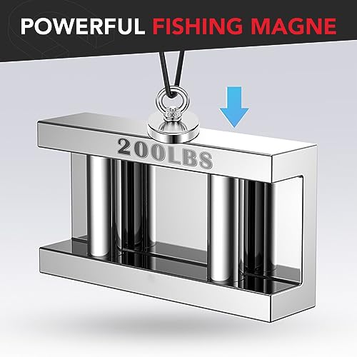 Snapklik.com : DIYMAG Strong Neodymium Fishing Magnets, 200 Lbs(91 KG ...