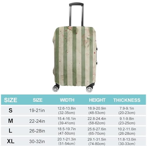 Roses And Green Plants Travel Luggage Cover Anti-scratch Suitcase Cover Elastic Suitcase Protective Cover Fits 19-32 Inch Luggage S2