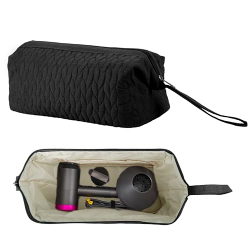 Image of MAYCREATE Airwrap Travel Case for Dyson /Shark Flexstyle, Black | Hair Dryer Bag Storage, Protects Styling Tools, Compact Fabric Pouch, Easy Zip Access, Dyson Bag Organiser