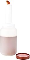 Vista 9 de Restaurantware - Botella vertedora de jugo de 2.5 cuartos de galón, 1 recipiente resistente a fugas para almacenar y verter - Tapa dispensadora, Rojo
