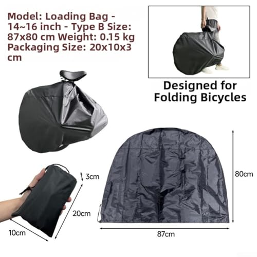 Bicicleta bolsa de transporte plegable e impermeable con correas ajustables 4