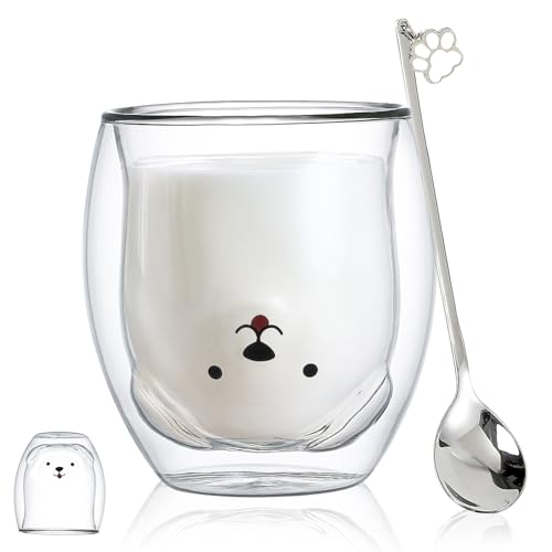 Binoster Taza linda Taza de café Taza de té Vasos Vasos con aislamiento de doble pared Taza de café Taza de leche, El mejor regalo para la oficina y cumpleaños personal (Perro feliz) Binoster Taza linda Taza de café Taza de té Vasos Vasos con aislamiento de doble pared Taza de café Taza de leche, El mejor regalo para la oficina y cumpleaños personal (Perro feliz)