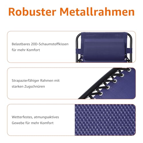 Amazon Basics Faltbarer Schaukelstuhl - Blau